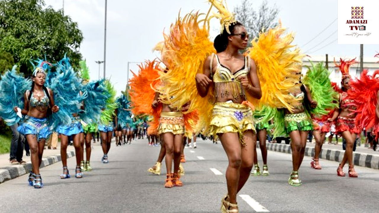 Calabar Carnival performers in costume