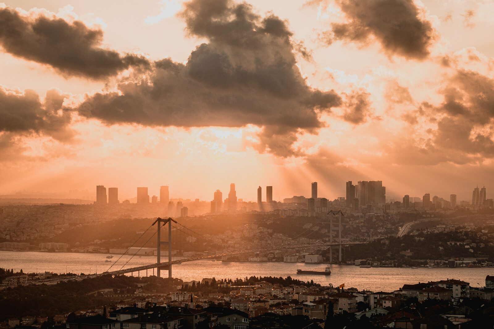 Istanbul Bosphorus at sunset